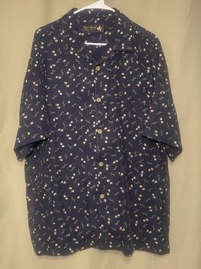 Nat Nast Luxury Originals 100% Silk Limited Edition Geometric Pattern Shirt L